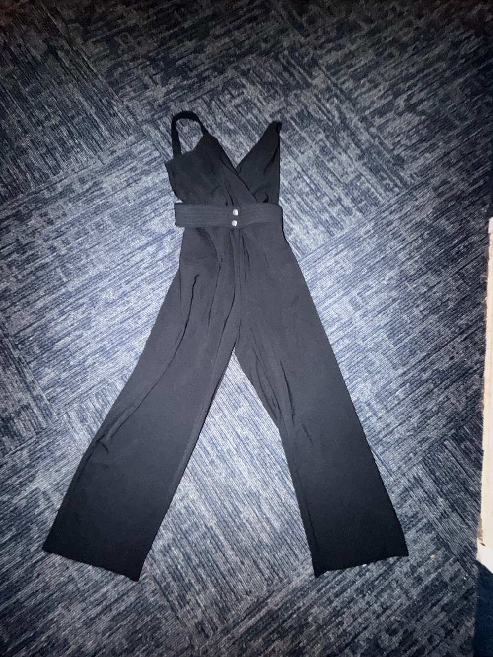 Zara Black Sleeveless Wide-Leg Jumpsuit with Belt